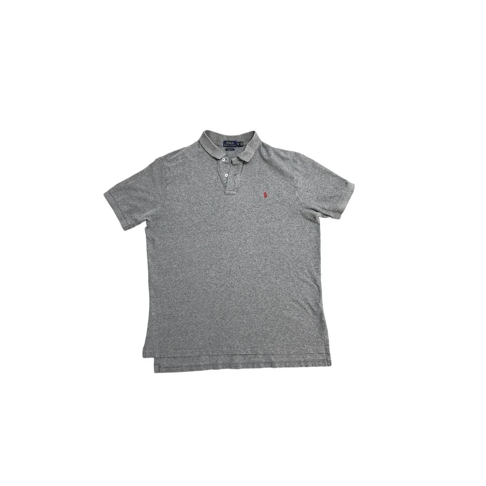 Polo‎ Ralph Lauren Polo Shirt Mens XL Gray Classic Fit Pony Logo Short Sleeve
